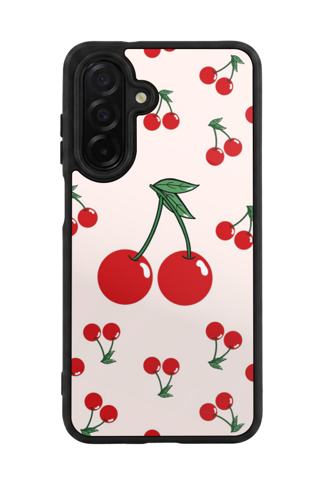 Samsung Galaxy A36 Uyumlu Kiraz Tasarımlı Glossy Premium Kılıf