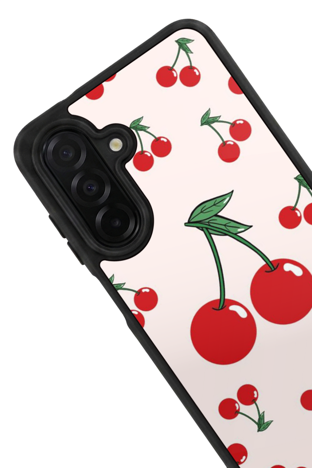 Samsung Galaxy A36 Uyumlu Kiraz Tasarımlı Glossy Premium Kılıf