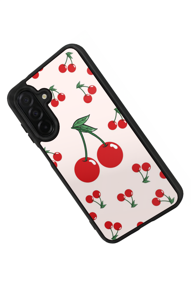 Samsung Galaxy A36 Uyumlu Kiraz Tasarımlı Glossy Premium Kılıf