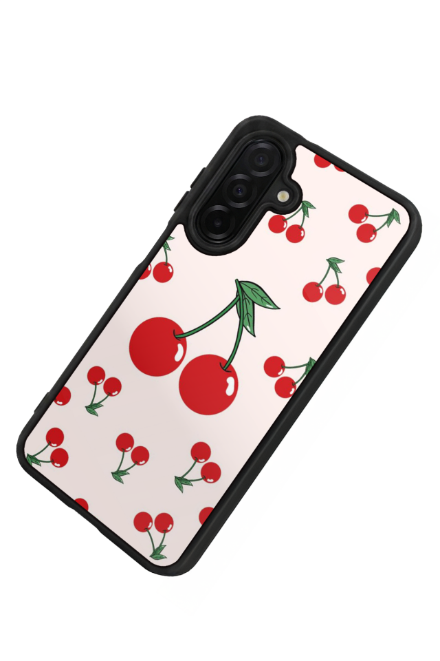 Samsung Galaxy A36 Uyumlu Kiraz Tasarımlı Glossy Premium Kılıf