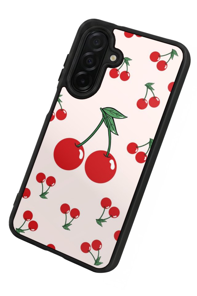 Samsung Galaxy A36 Uyumlu Kiraz Tasarımlı Glossy Premium Kılıf