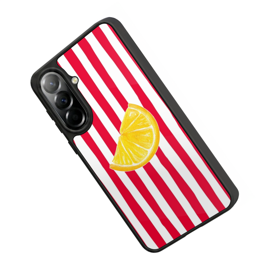 Samsung Galaxy A57 Uyumlu Limon Tasarımlı Glossy Premium Kılıf