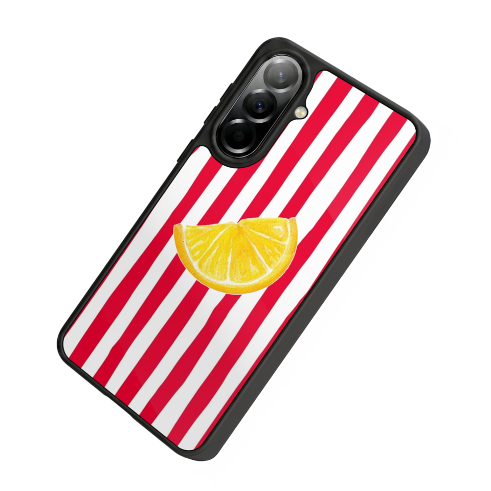 Samsung Galaxy A57 Uyumlu Limon Tasarımlı Glossy Premium Kılıf