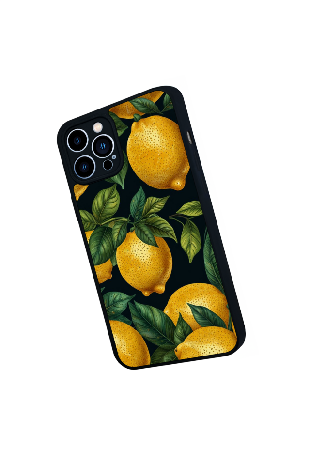 iPhone 12 Pro Max Uyumlu Limon Tasarımlı Glossy Premium Kılıf