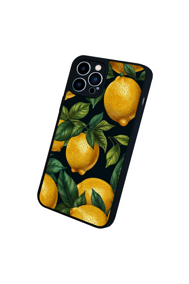 iPhone 12 Pro Max Uyumlu Limon Tasarımlı Glossy Premium Kılıf
