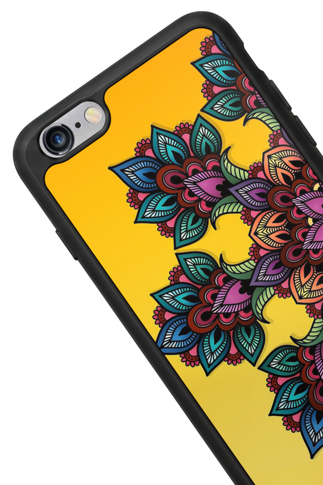iPhone 6s Plus Uyumlu Mandala Tasarımlı Glossy Premium Kılıf