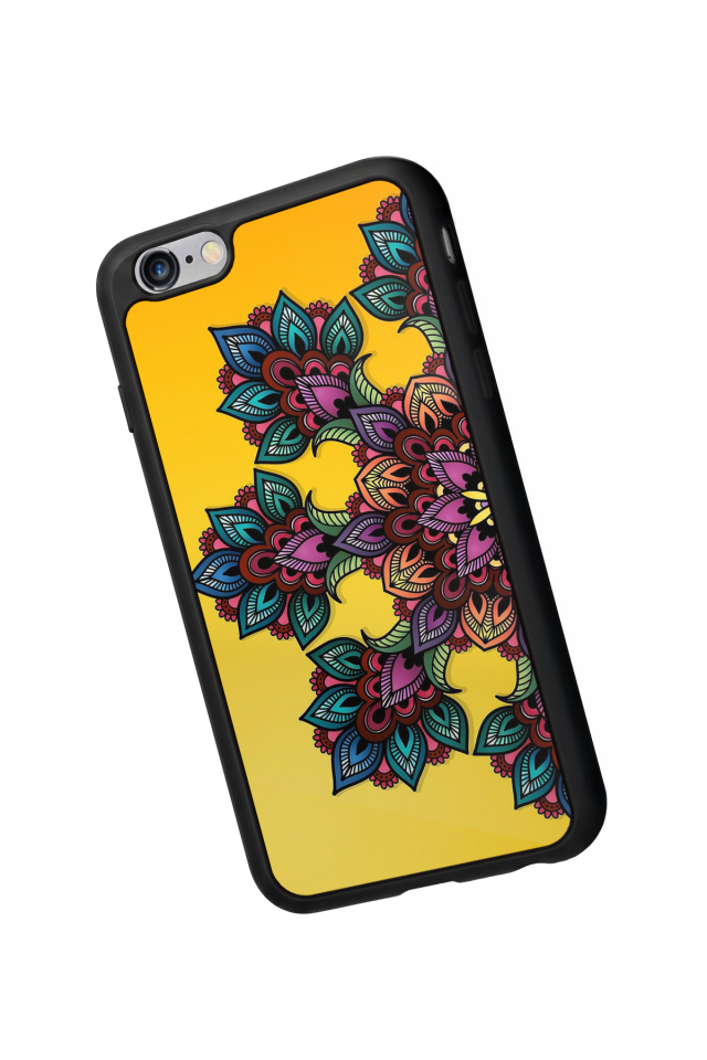 iPhone 6s Plus Uyumlu Mandala Tasarımlı Glossy Premium Kılıf