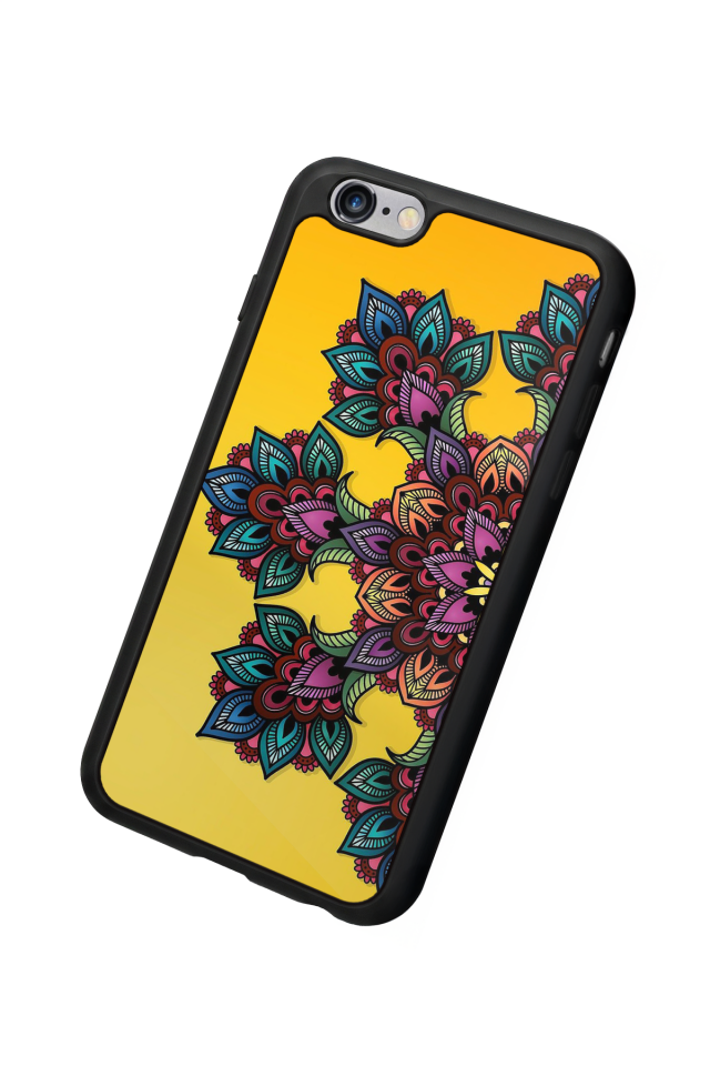 iPhone 6s Plus Uyumlu Mandala Tasarımlı Glossy Premium Kılıf