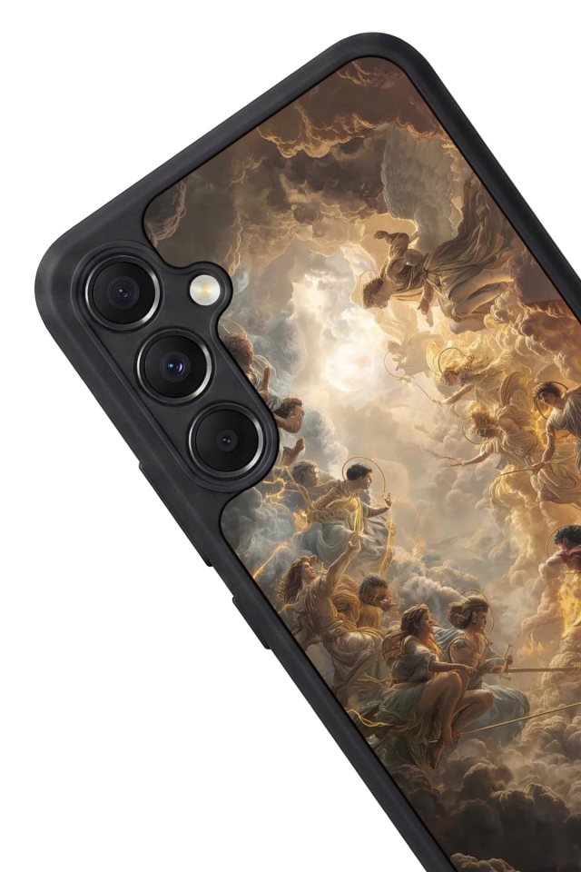 Samsung Galaxy M34 Uyumlu Melek Tasarımlı Glossy Premium Kılıf