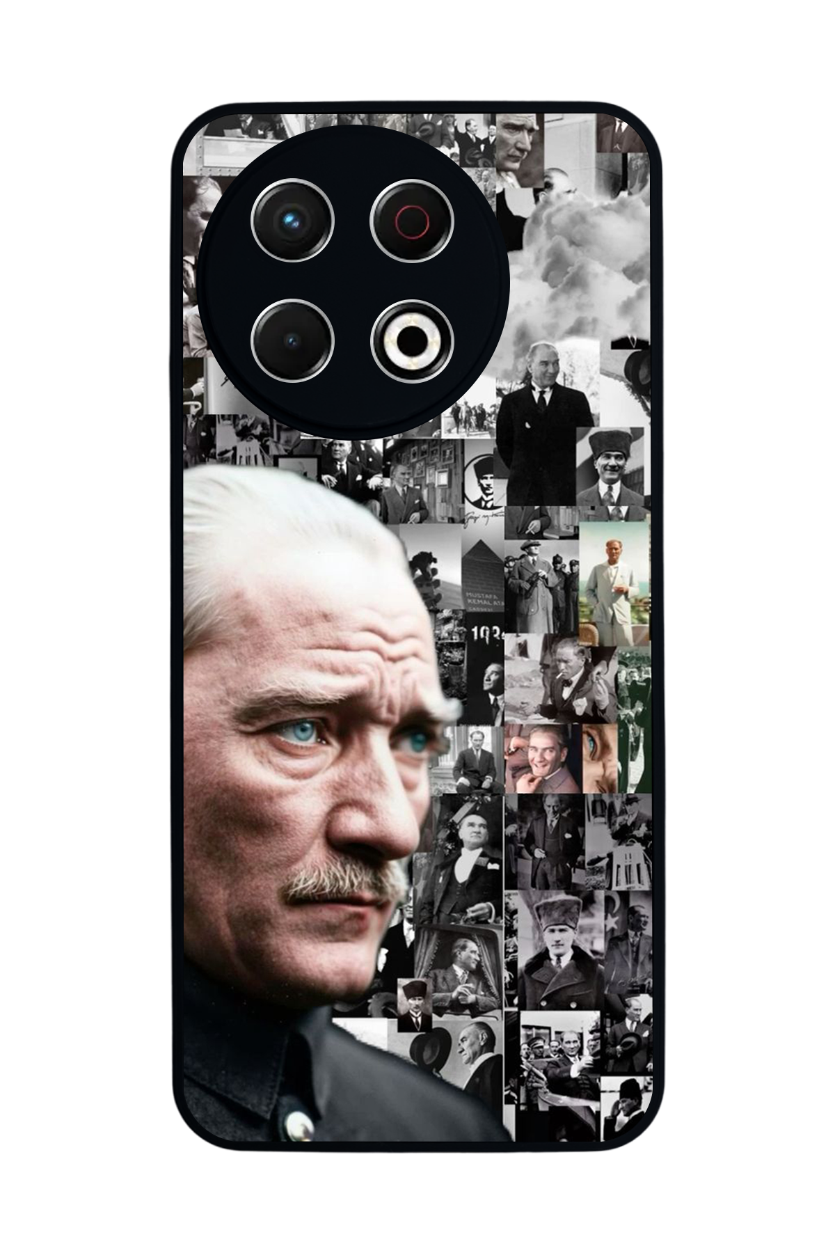 Tecno Spark 30 Pro Uyumlu Mustafa Kemal Ataturk Tasarımlı Glossy Premium Kılıf
