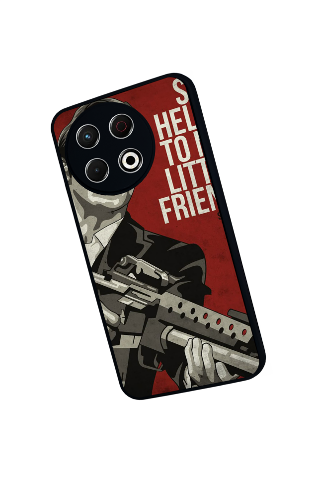 Tecno Spark 30 Pro Uyumlu Scarface Tasarımlı Glossy Premium Kılıf