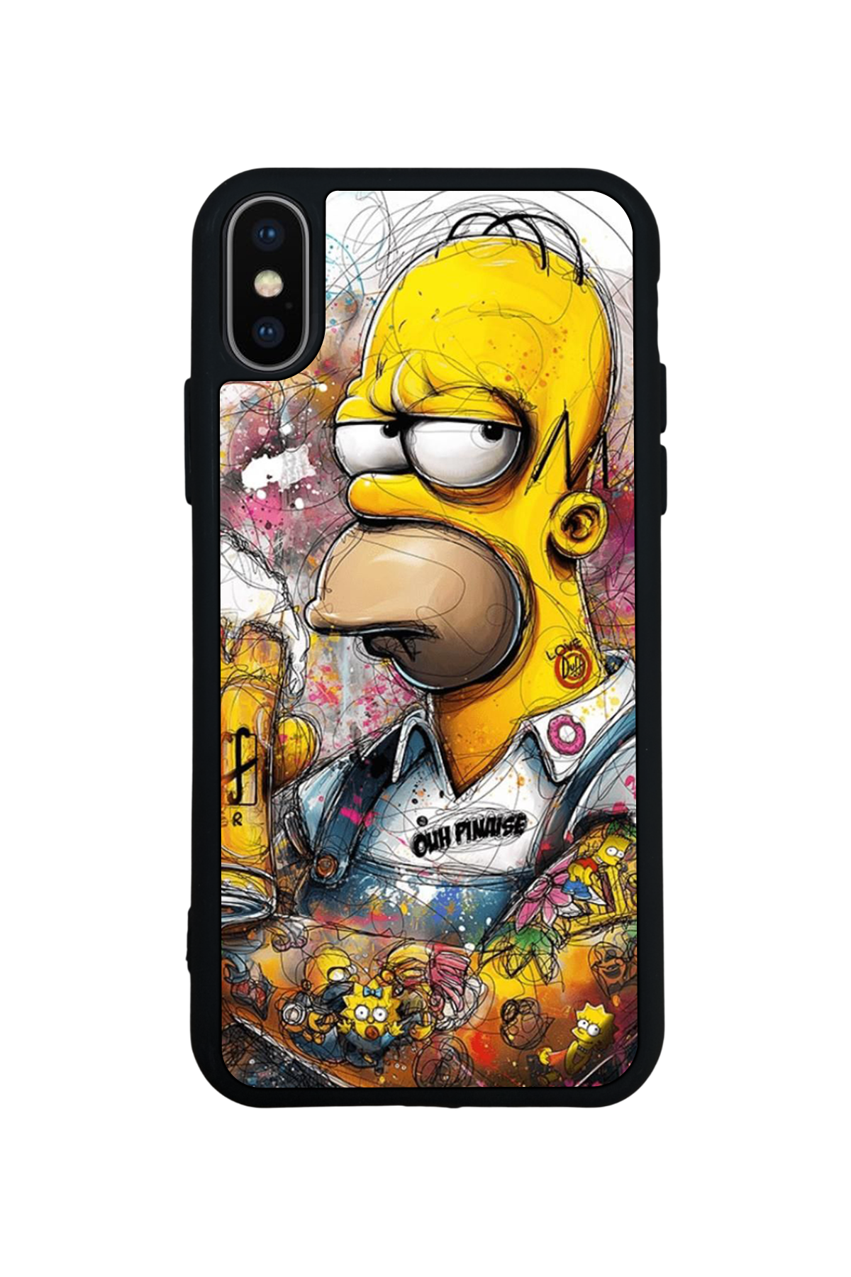 iPhone XS Max Uyumlu The Simpsons Tasarımlı Glossy Premium Kılıf