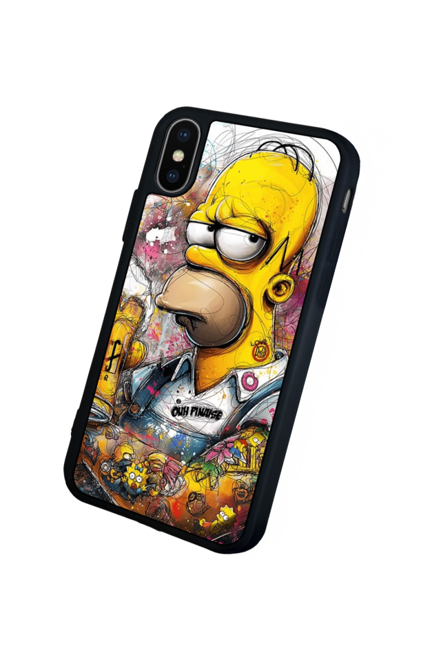 iPhone XS Max Uyumlu The Simpsons Tasarımlı Glossy Premium Kılıf