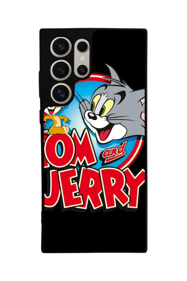 Samsung Galaxy S22 Ultra Uyumlu Tom And Jerry Tasarımlı Glossy Premium Kılıf