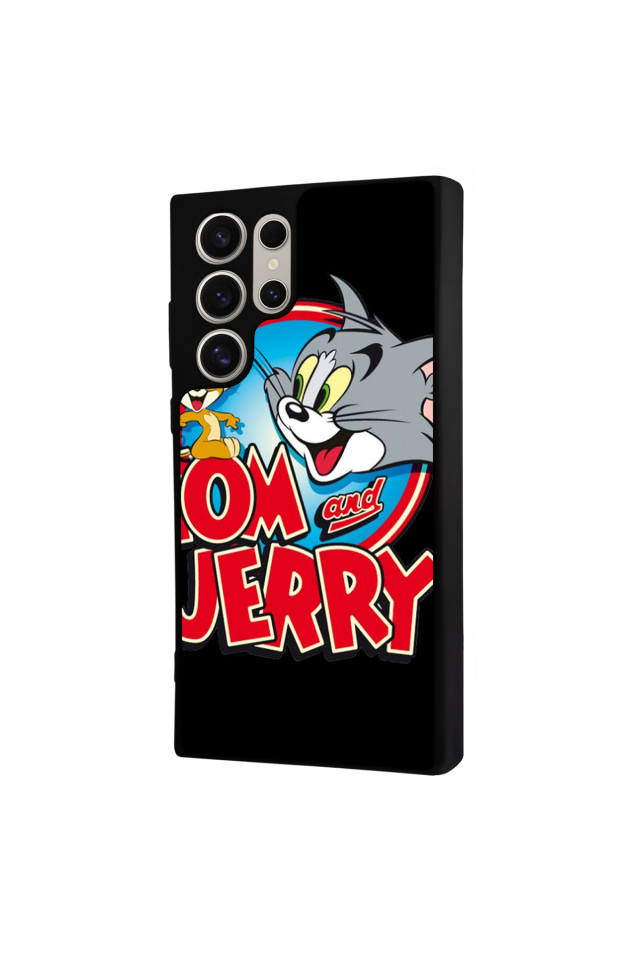 Samsung Galaxy S22 Ultra Uyumlu Tom And Jerry Tasarımlı Glossy Premium Kılıf