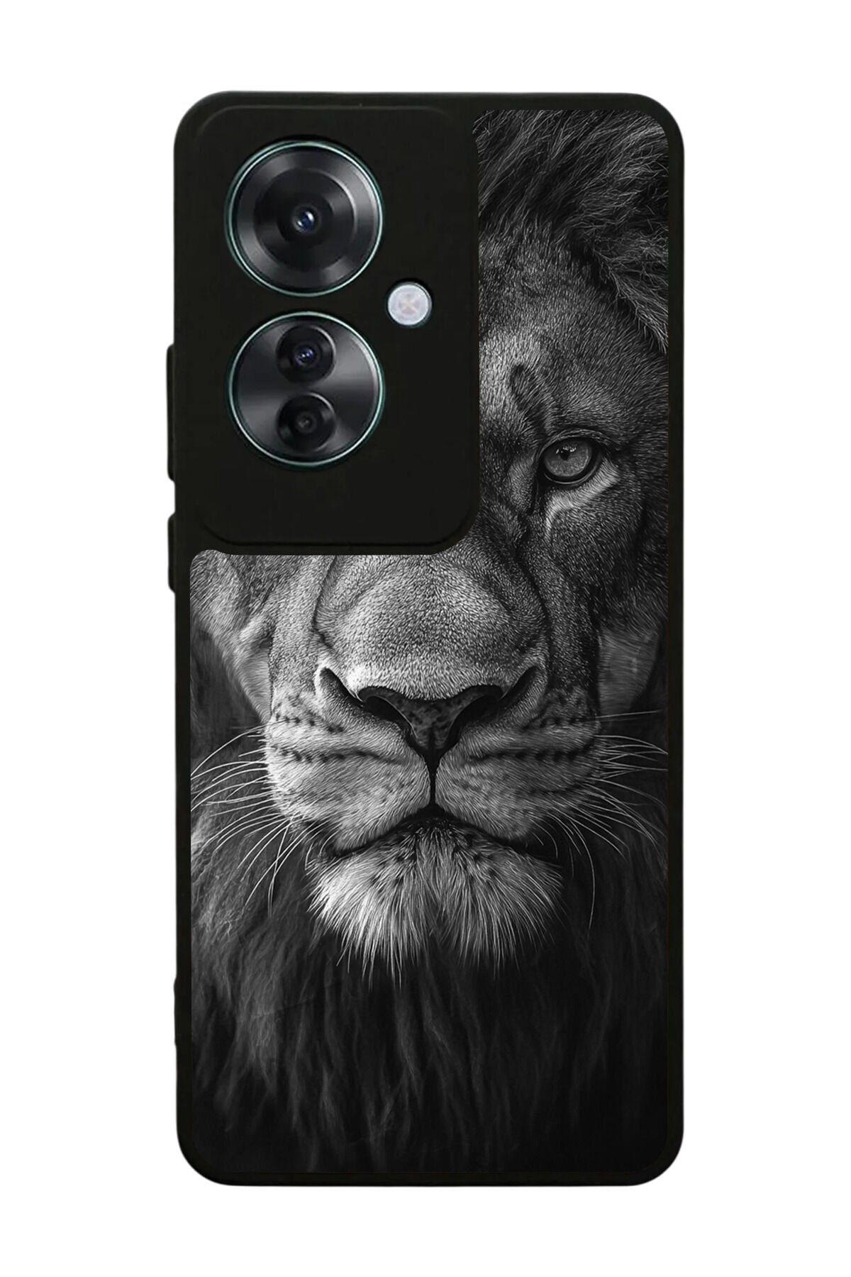 Oppo Reno 11F Uyumlu Aslan Tasarımlı Glossy Premium Kılıf