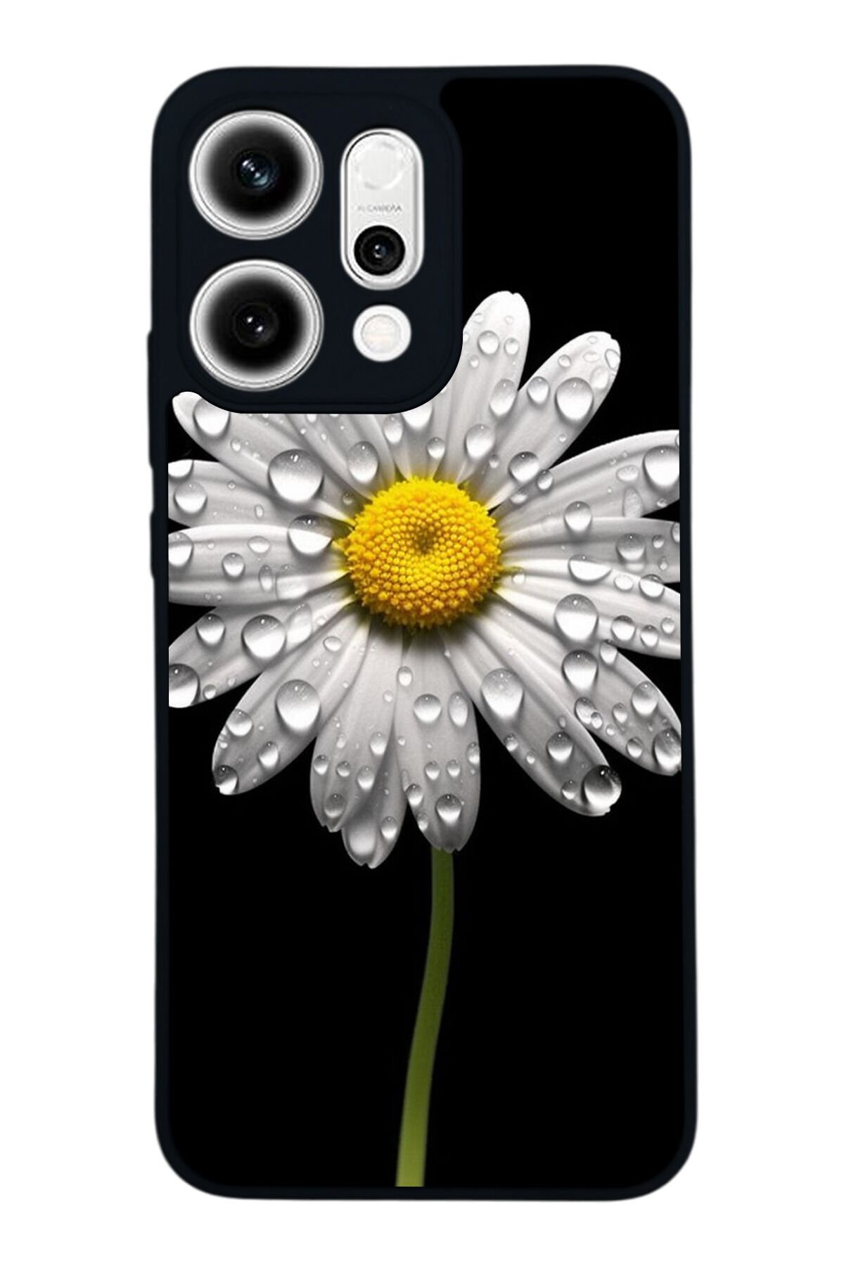 Oppo Reno 14 Uyumlu Papatya Tasarımlı Glossy Premium Kılıf