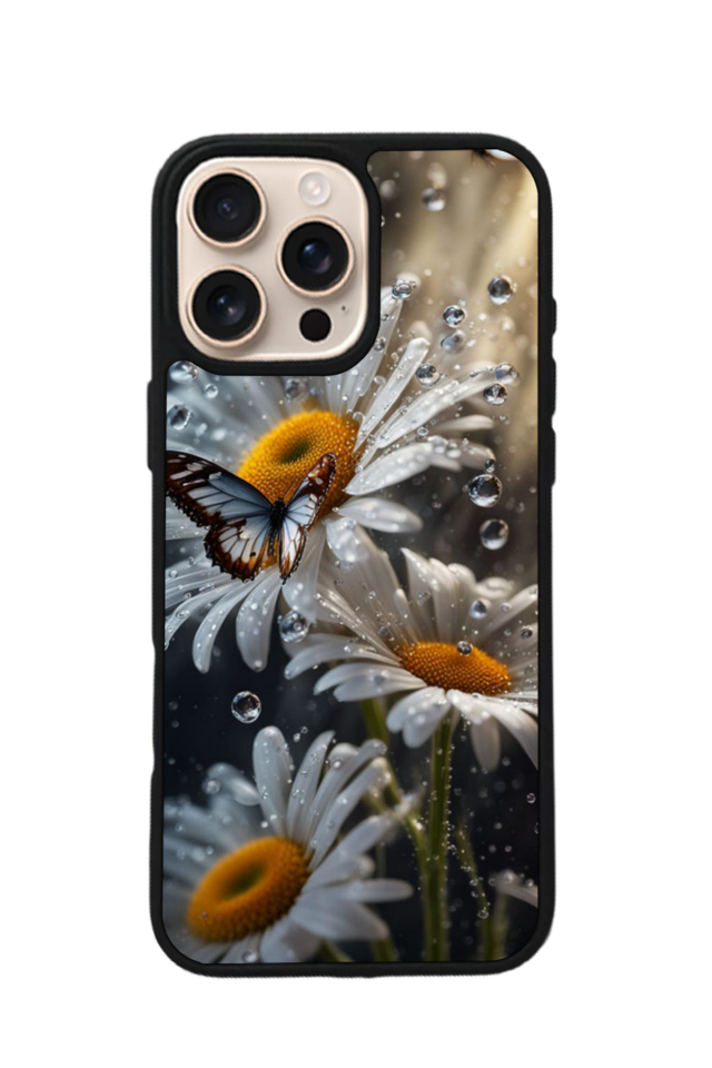 iPhone 15 Pro Max Uyumlu Cicek Tasarımlı Glossy Premium Kılıf