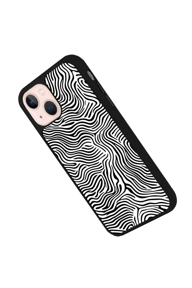 iPhone 15 Plus Uyumlu Çizgi Sanatı Tasarımlı Glossy Premium Kılıf