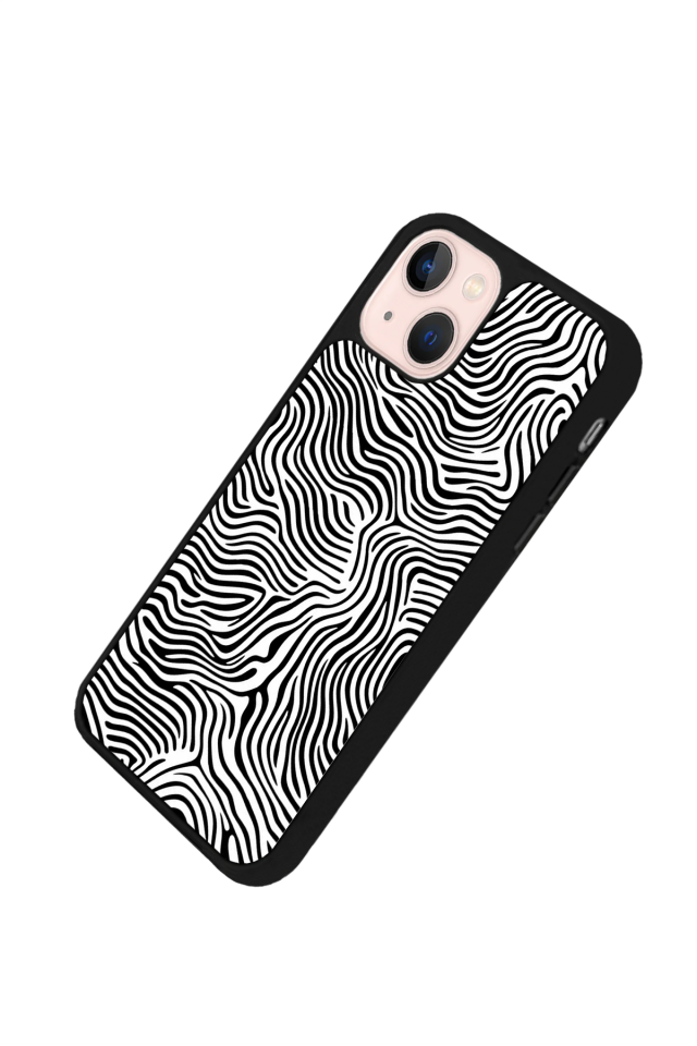 iPhone 15 Plus Uyumlu Çizgi Sanatı Tasarımlı Glossy Premium Kılıf