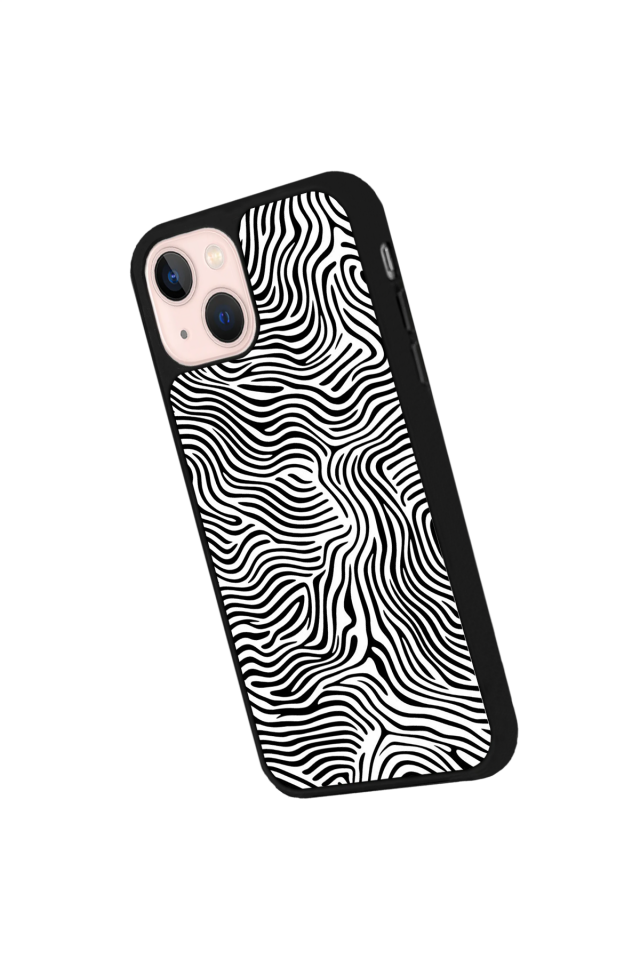 iPhone 15 Plus Uyumlu Çizgi Sanatı Tasarımlı Glossy Premium Kılıf