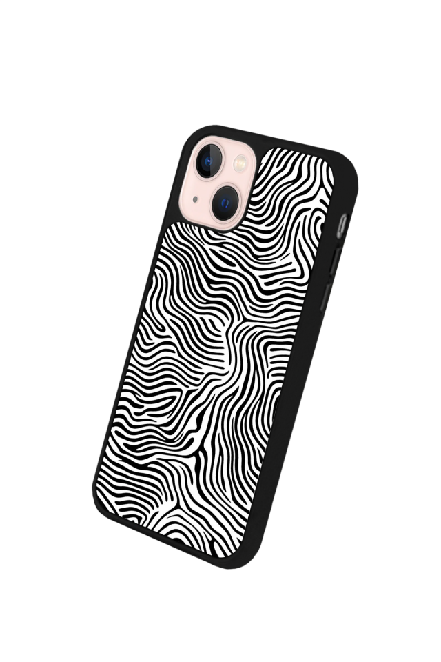 iPhone 15 Plus Uyumlu Çizgi Sanatı Tasarımlı Glossy Premium Kılıf