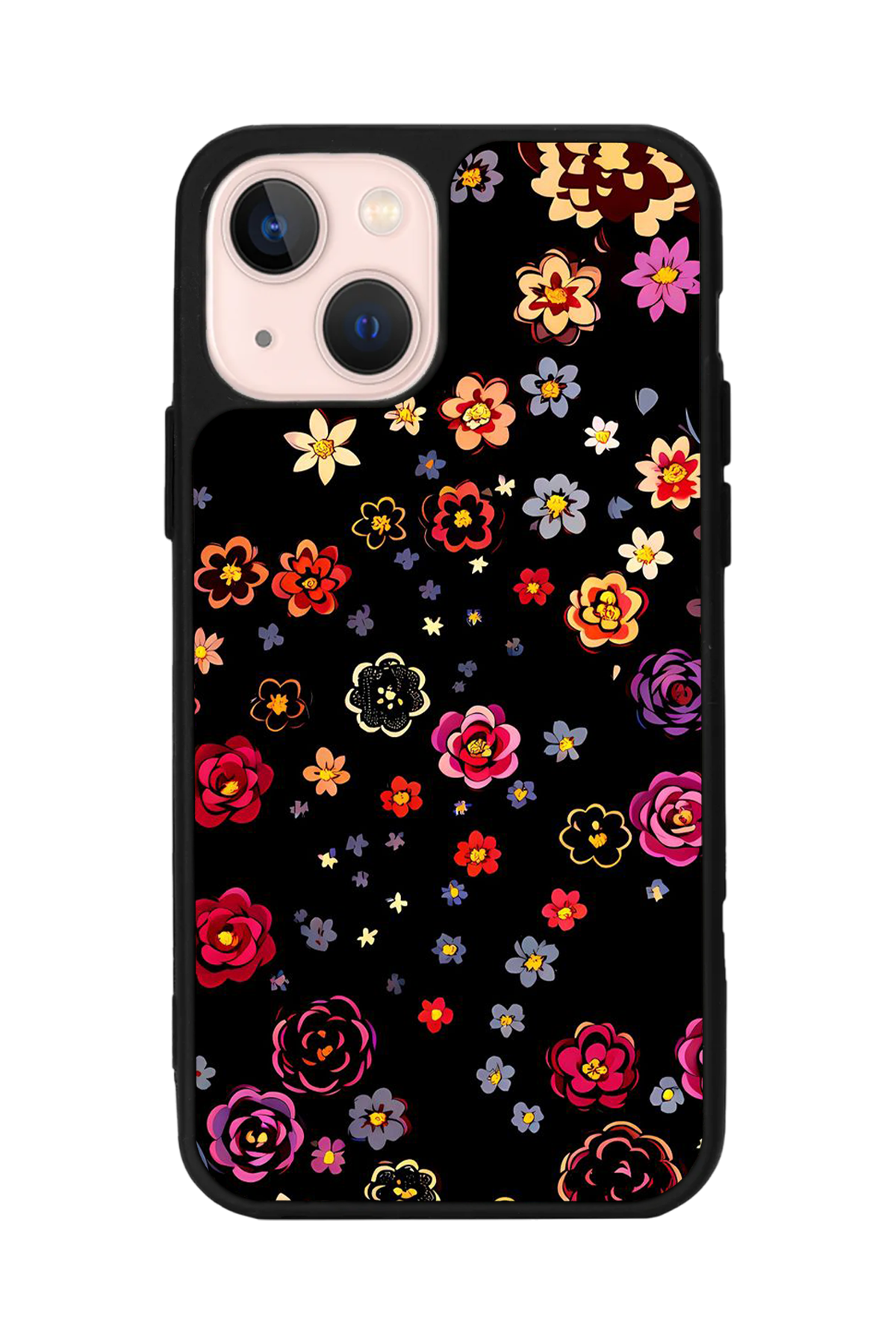 iPhone 13 Mini Uyumlu Floral Tasarımlı Glossy Premium Kılıf