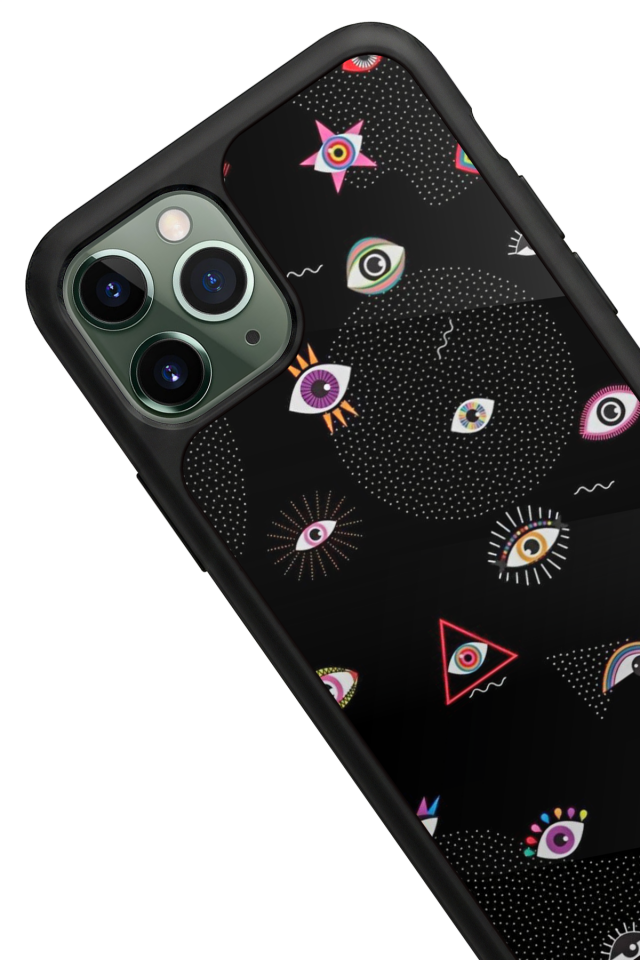 iPhone 11 Pro Max Uyumlu Göz Tasarımlı Glossy Premium Kılıf