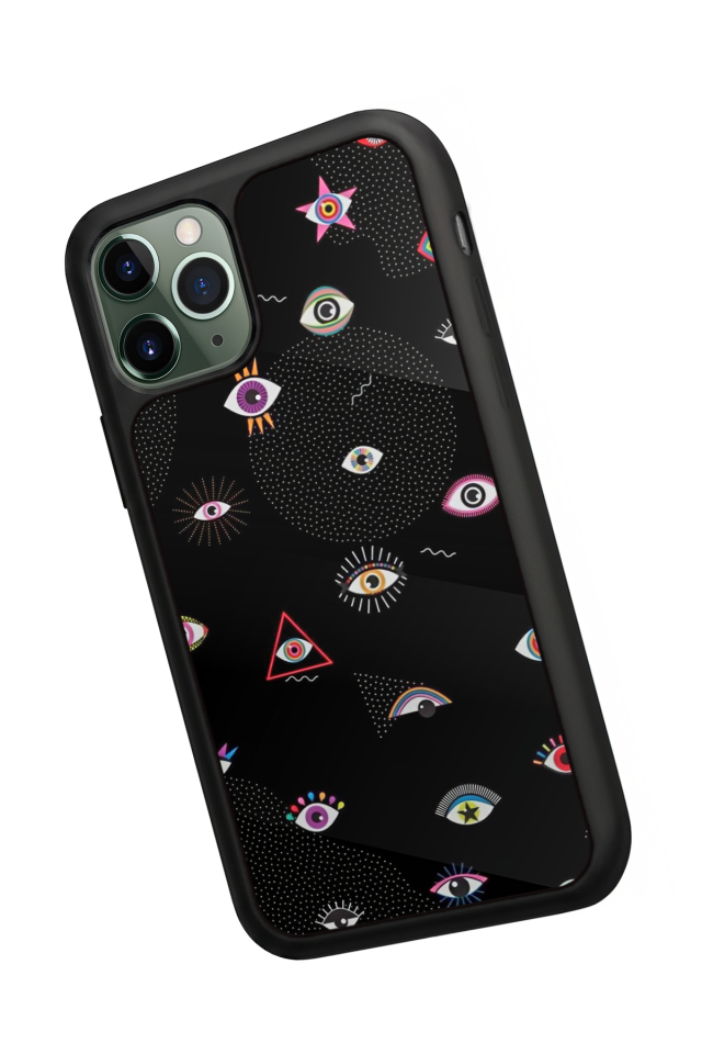 iPhone 11 Pro Max Uyumlu Göz Tasarımlı Glossy Premium Kılıf