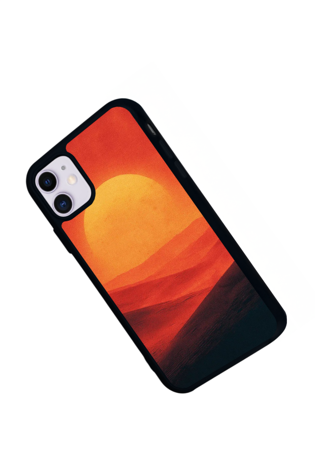 iPhone 11 Uyumlu Güneş Tasarımlı Glossy Premium Kılıf