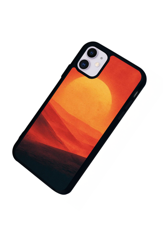 iPhone 11 Uyumlu Güneş Tasarımlı Glossy Premium Kılıf