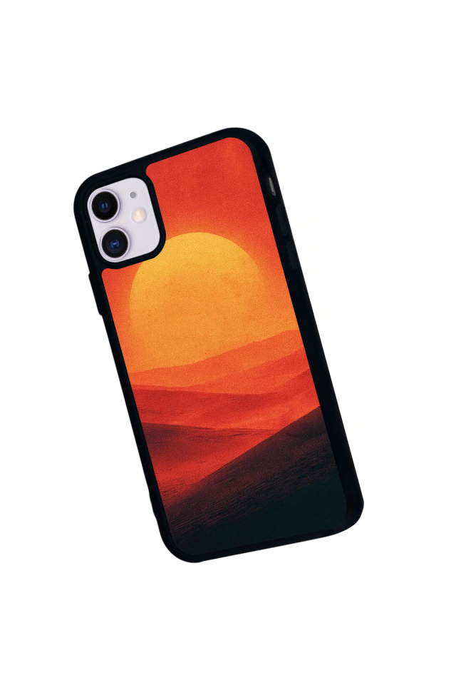 iPhone 11 Uyumlu Güneş Tasarımlı Glossy Premium Kılıf