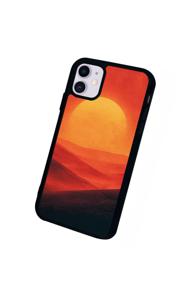 iPhone 11 Uyumlu Güneş Tasarımlı Glossy Premium Kılıf