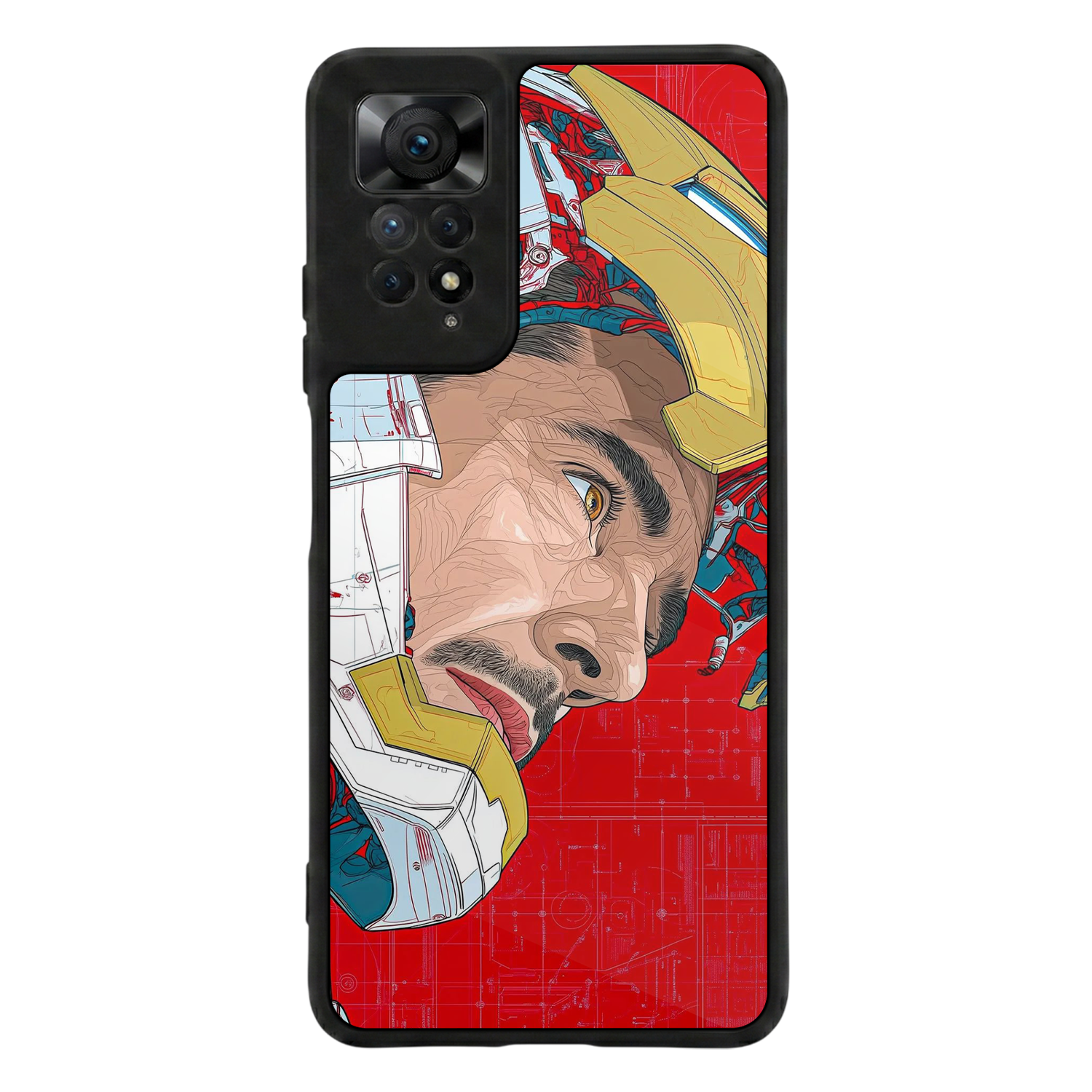 Xiaomi Redmi Note 11 Pro Uyumlu Iron Man ( Demir Adam ) Tasarımlı Glossy Premium Kılıf