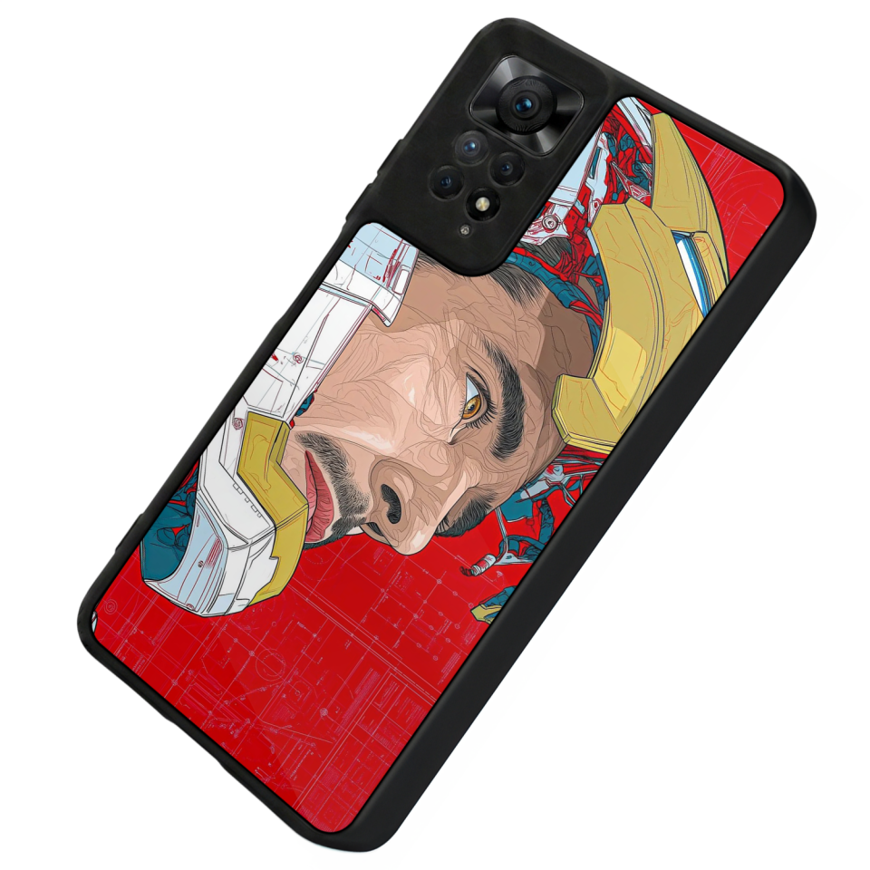 Xiaomi Redmi Note 11 Pro Uyumlu Iron Man ( Demir Adam ) Tasarımlı Glossy Premium Kılıf