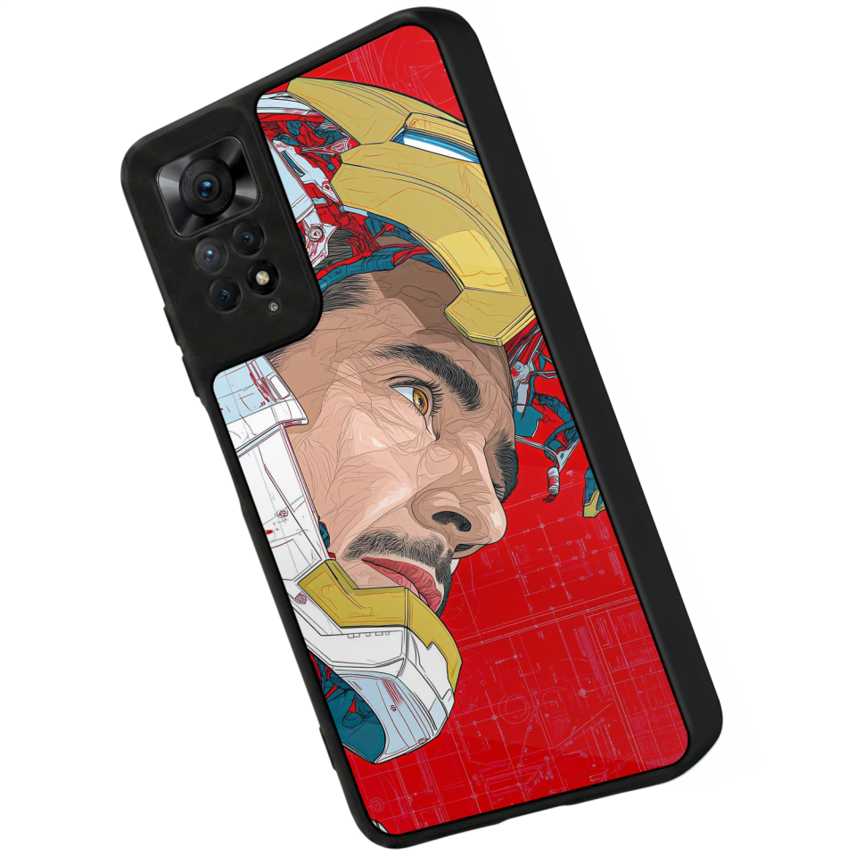 Xiaomi Redmi Note 11 Pro Uyumlu Iron Man ( Demir Adam ) Tasarımlı Glossy Premium Kılıf