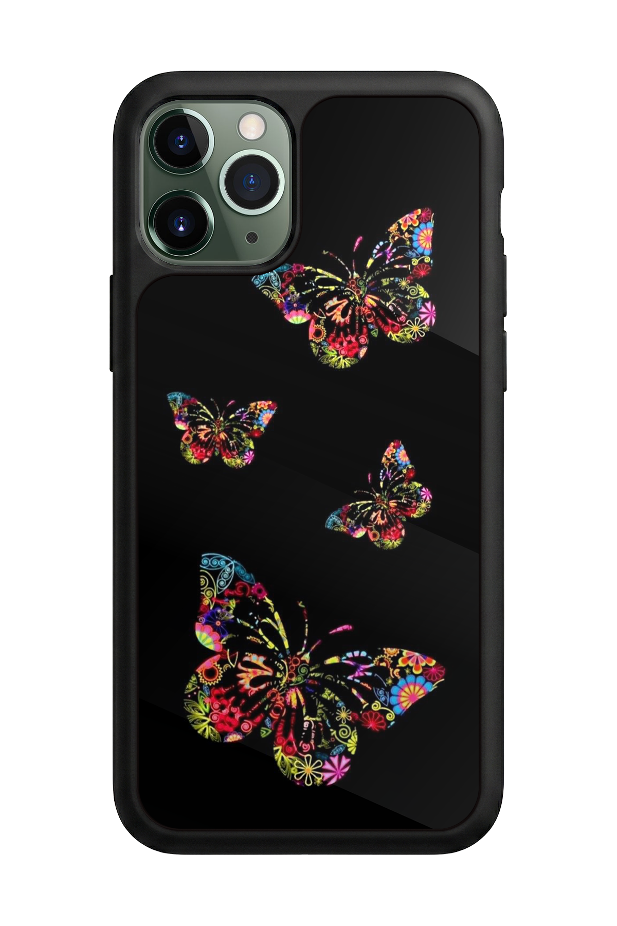 iPhone 11 Pro Uyumlu Kelebek Tasarımlı Glossy Premium Kılıf