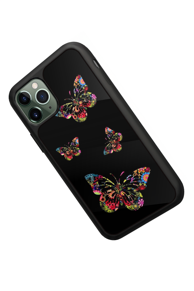 iPhone 11 Pro Uyumlu Kelebek Tasarımlı Glossy Premium Kılıf