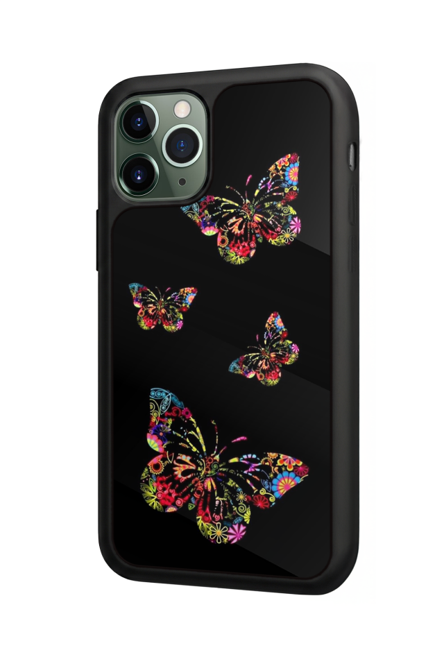 iPhone 11 Pro Uyumlu Kelebek Tasarımlı Glossy Premium Kılıf