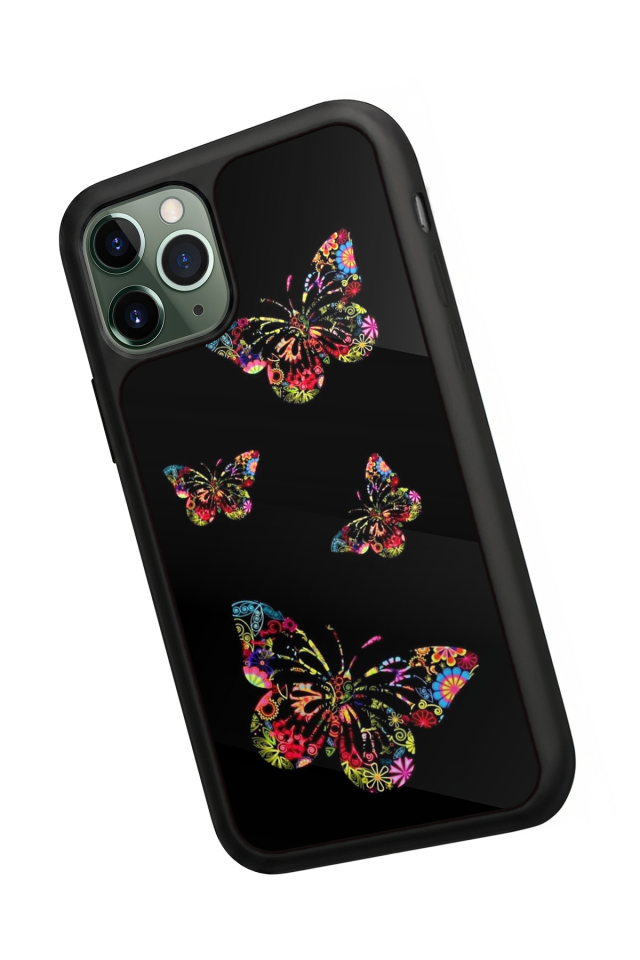 iPhone 11 Pro Uyumlu Kelebek Tasarımlı Glossy Premium Kılıf