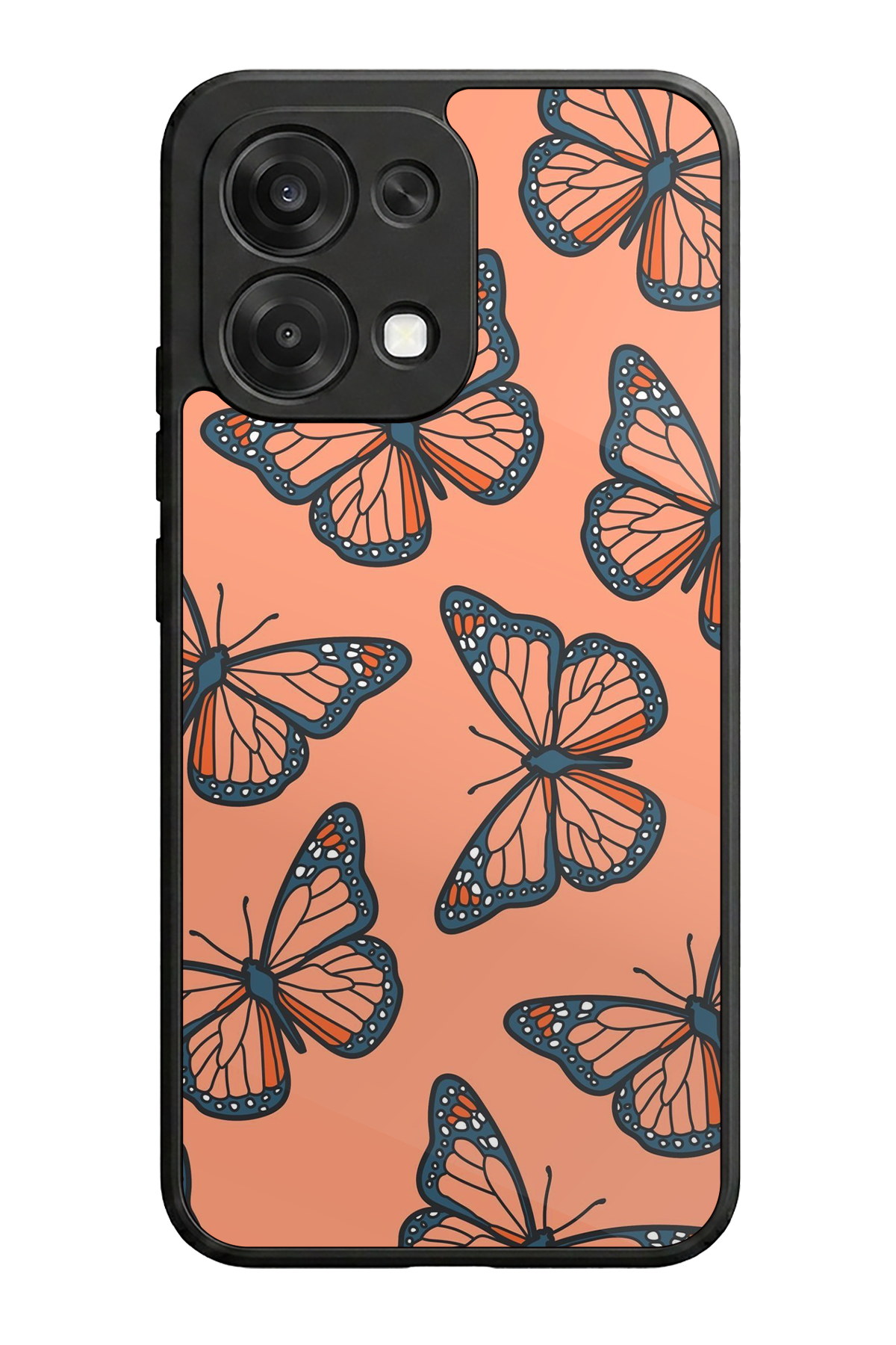 Oppo A6 Pro Uyumlu Kelebek Tasarımlı Glossy Premium Kılıf
