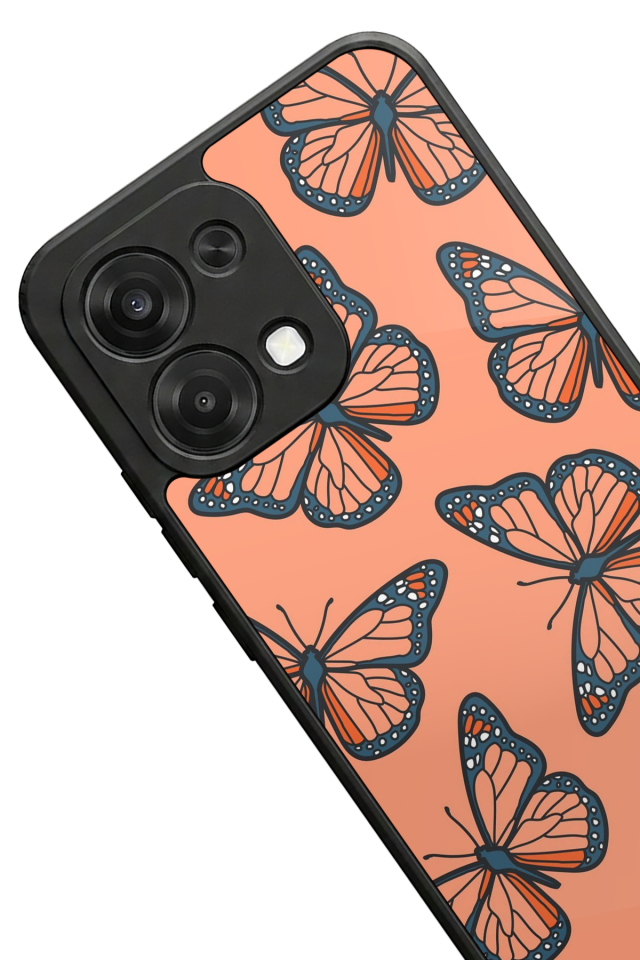 Oppo A6 Pro Uyumlu Kelebek Tasarımlı Glossy Premium Kılıf