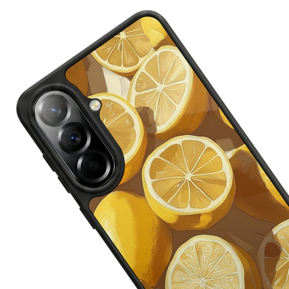 Samsung Galaxy A57 Uyumlu Limon Tasarımlı Glossy Premium Kılıf