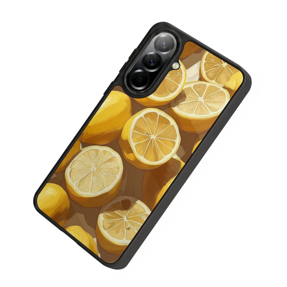 Samsung Galaxy A57 Uyumlu Limon Tasarımlı Glossy Premium Kılıf