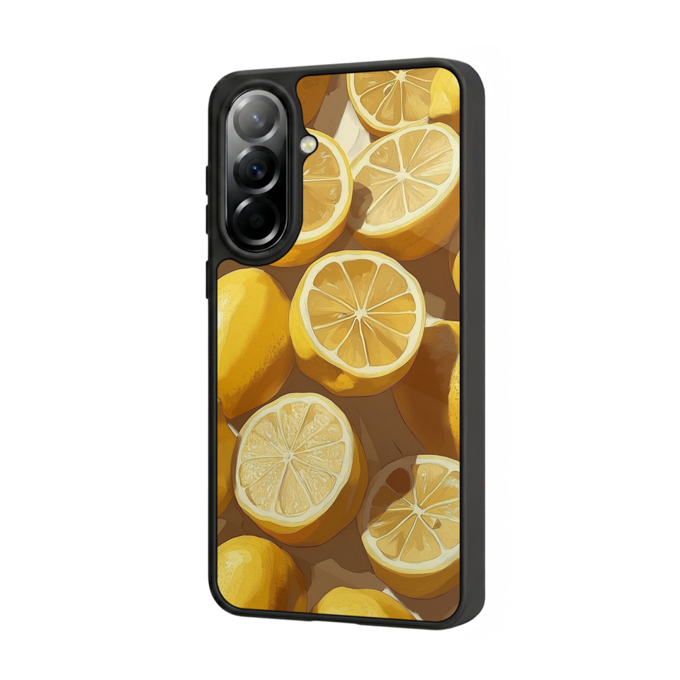 Samsung Galaxy A57 Uyumlu Limon Tasarımlı Glossy Premium Kılıf