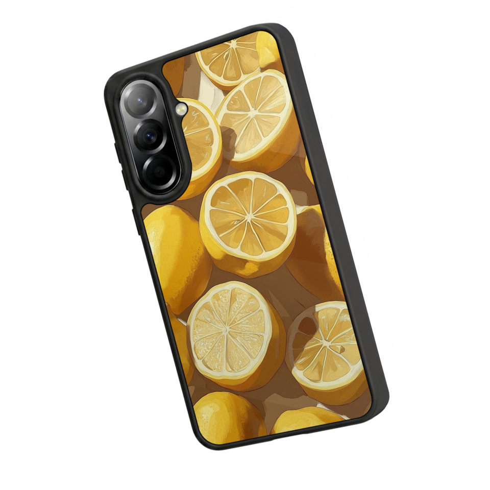 Samsung Galaxy A57 Uyumlu Limon Tasarımlı Glossy Premium Kılıf