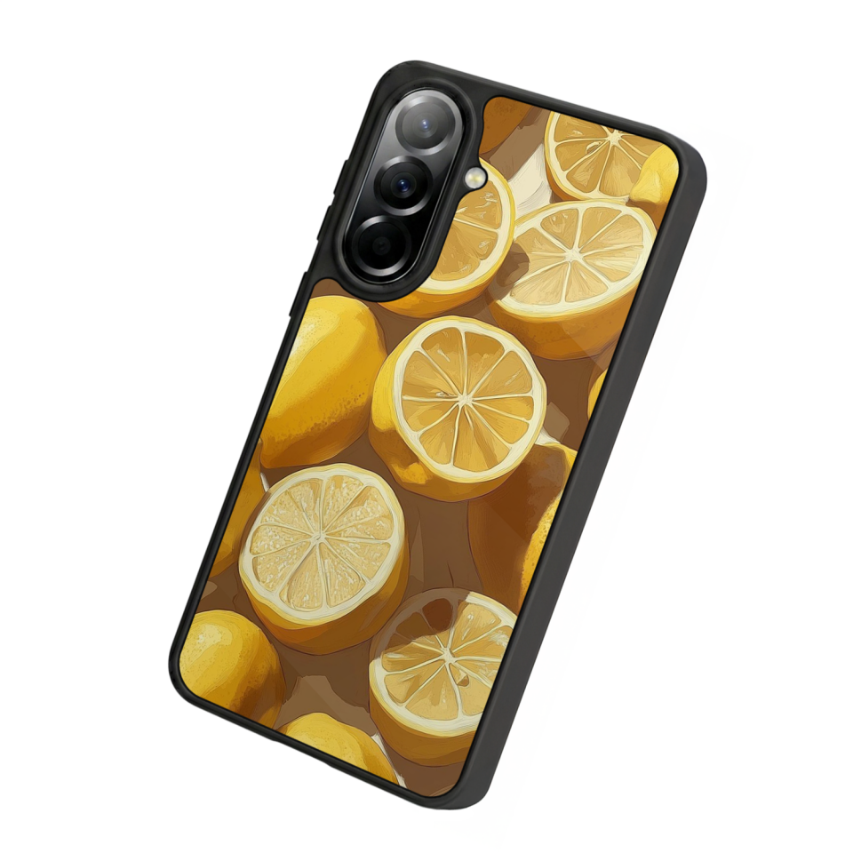 Samsung Galaxy A57 Uyumlu Limon Tasarımlı Glossy Premium Kılıf