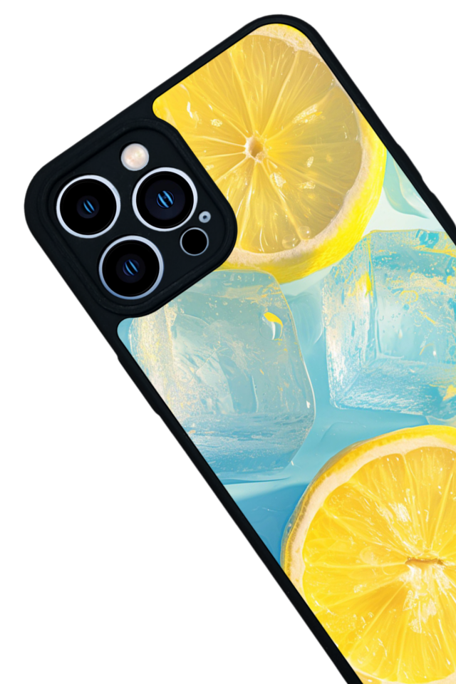 iPhone 12 Pro Max Uyumlu Limon Tasarımlı Glossy Premium Kılıf