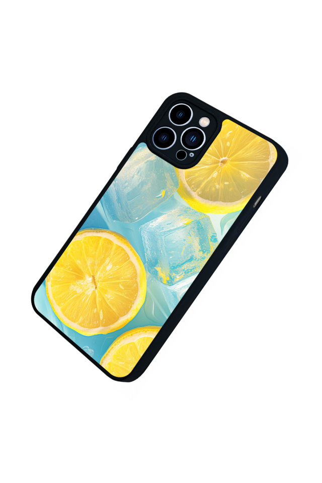 iPhone 12 Pro Max Uyumlu Limon Tasarımlı Glossy Premium Kılıf