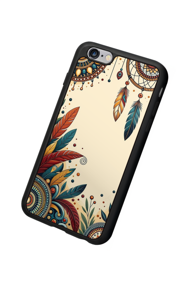 iPhone 6s Plus Uyumlu Mandala Tasarımlı Glossy Premium Kılıf